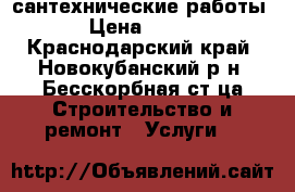 сантехнические работы › Цена ­ 500 - Краснодарский край, Новокубанский р-н, Бесскорбная ст-ца Строительство и ремонт » Услуги   